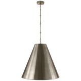 Featuring Goodman Large Hanging Lamp by Visual Comfort at Amethyst Home. The Goodman Large Hanging Lamp by Visual Comfort gives us all the industrial and farmhouse vibes. Available in four different finishes, this looks gorgeous hanging over a kitchen island, sink, or other large area.
Overall Dimensions: 24.5" L x 24.5" W x 48.5" HWeight: 20 lbs.  Amethyst Home provides interior design, new home construction design consulting, vintage area rugs, and lighting in the Dallas metro area.