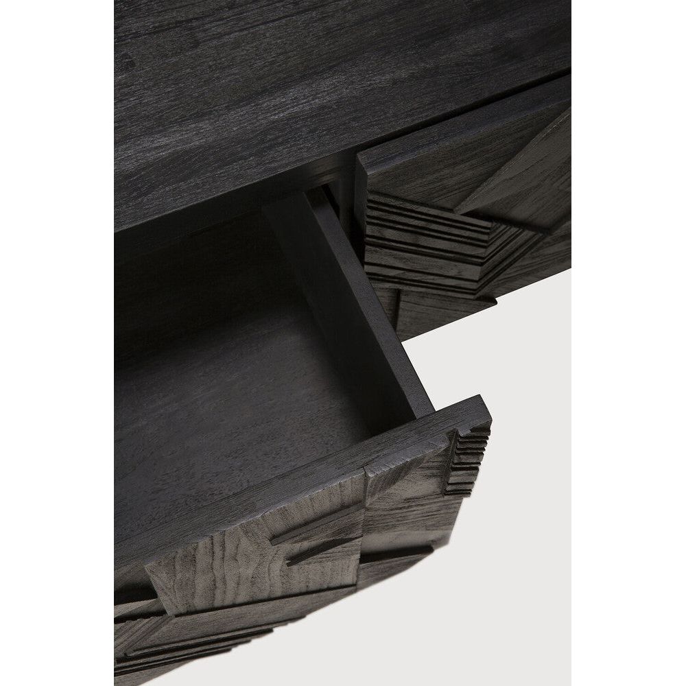 Featuring Graphic TV Cupboard by Ethnicraft at Amethyst Home. In his quest to add movement to the surface, our designer Alain van Havre started layering and combining triangular shapes. Before he knew it, he had created an interesting composition out of teak. Originally used for our popular Teak Graphic sideboard, the pattern now translates perfectly to a new TV cupboard.
This Graphic TV . Amethyst Home provides interior design services, furniture, rugs, and lighting in the Los Angeles metro area.