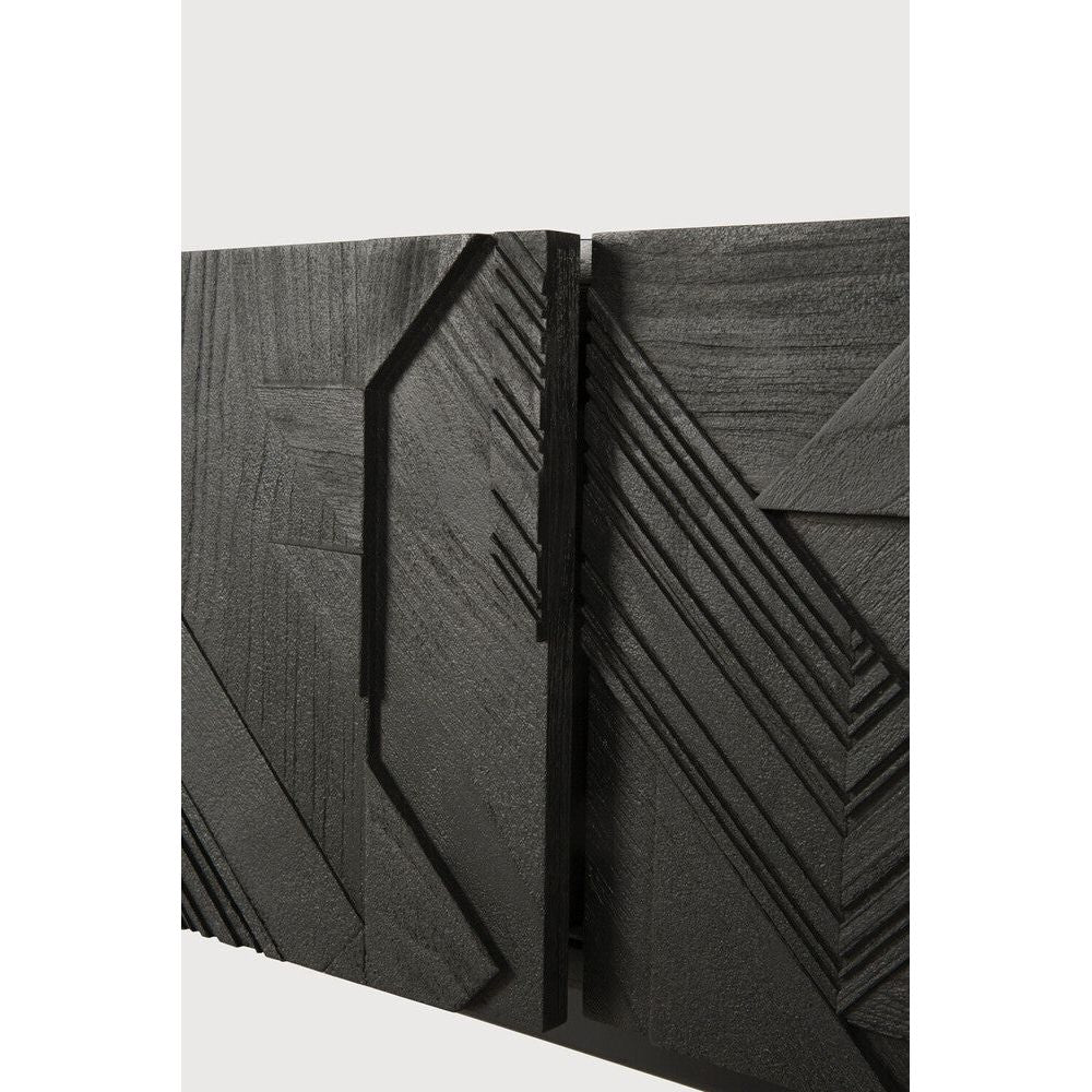 Featuring Graphic TV Cupboard by Ethnicraft at Amethyst Home. In his quest to add movement to the surface, our designer Alain van Havre started layering and combining triangular shapes. Before he knew it, he had created an interesting composition out of teak. Originally used for our popular Teak Graphic sideboard, the pattern now translates perfectly to a new TV cupboard.
This Graphic TV cupbo. Amethyst Home provides interior design services, furniture, rugs, and lighting in the Malibu metro area.