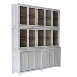 Featuring Haley Cabinet by Dovetail at Amethyst Home. The Haley Cabinet has ample storage, with glass door panels opening to shelves and a bottom sliding door that opens to more shelves. Made from reclaimed pine with a white wash grey sealed finish, this brings an antique feel to any room.
Reclaimed Pine 
White Wash Grey Sealed Finish
Flat Glass Door P.  Amethyst Home provides interior design, new home construction design consulting, vintage area rugs, and lighting in the Des Moines metro area.