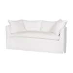 Featuring Havana Sofa Family by Cisco Brothers at Amethyst Home. This cozy Havana Sofa from Cisco Brothers is a wonderful addition to any room. The sofa features a gorgeous rounded frame with a slight taper to the front. This was instant swoon when we saw this at market. As shown slipcovered in Mariet White 100% linen fabric. 
Havana 72" Loveseat: 72"W x 30H". Amethyst Home provides interior design, new home construction design consulting, vintage area rugs, and lighting in the Houston metro area.