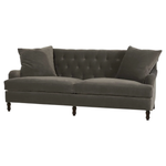 Featuring Henderson Upholstered 96" Sofa by Cisco Brothers at Amethyst Home. This romantic Henderson Upholstered Sofa Family by Cisco Brothers anchors your space with classic style elegantly appointed in this collection. The Henderson is a true style sophisticate with a button-tufted back and graceful curves. The Dimitri legs complete the look with beau.  Amethyst Home provides interior design, new home construction design consulting, vintage area rugs, and lighting in the Laguna Beach metro area.