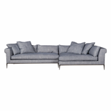 Featuring Henrietta Upholstered 2pc Sectional by Cisco Brothers at Amethyst Home. The Henrietta Upholstered 2 pc Sofa by Cisco Brothers is the perfect centerpiece to your living room style. This modern sectional has a distinctive style, with elegant roll arms and metal black-rust legs. Update your space with this mid-century influenced piece. Photographe. Amethyst Home provides interior design, new home construction design consulting, vintage area rugs, and lighting in the Kansas City metro area.