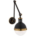 Featuring Hicks Library Light by Visual Comfort at Amethyst Home. We love how the Hicks Library Light by Visual Comfort has two points of movement with a dimmer on the backplate. A classy, gorgeous lighting to add to your study, hallway, or other area needing extra light,
Overall Dimensions: 7.5" L x 7.5" W x 17.75" HWeight: 9 lbs.  Amethyst Home provides interior design, new home construction design consulting, vintage area rugs, and lighting in the Kansas City metro area.