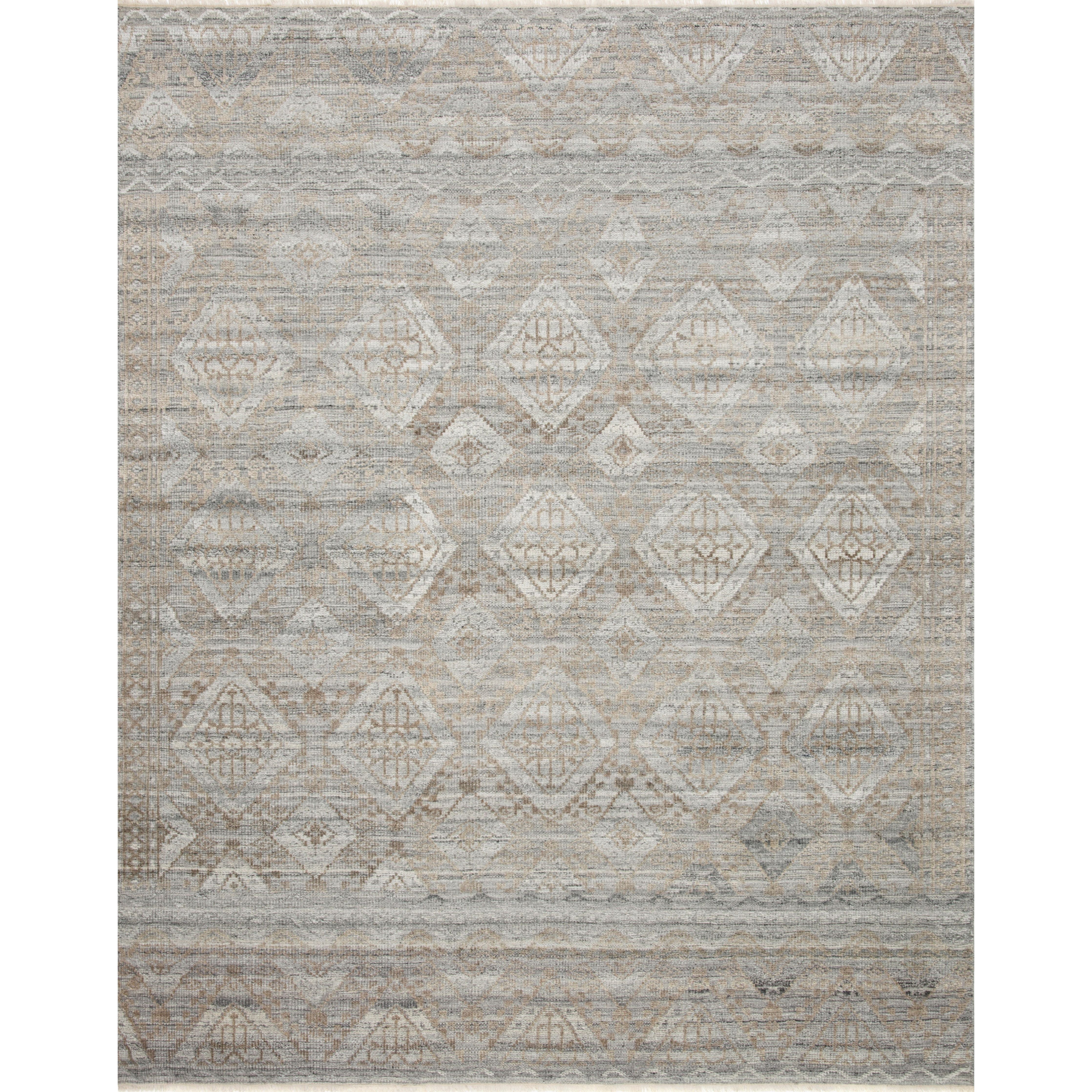 Featuring Idris Granite/Sand Hand-Knotted Rug by Loloi at Amethyst Home. The Idris Granite/Sand area rug from Loloi is meticulously hand-knotted of viscose and wool. You will love this rug because the rug is:
Perfect for entryways, living rooms, and bedrooms
Easy to clean and maintain
Gorgeous with the intricate pattern and patina
Warms up any room with.  Amethyst Home provides interior design, new home construction design consulting, vintage area rugs, and lighting in the Kansas City metro area.