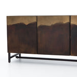 Featuring Stormy Media Console by Four Hands at Amethyst Home. Irons distressed ombre finish emits a feeling of movement that keeps the eye moving. The spacious interior of the Stormy Media Console brings plenty of space to media storage. Oxidation varies from piece to piece, due to organic nature of materials.
Materials: IronFinish: Oxidized
72" Size: 72"w x 18"d x 27"hWeight: . Amethyst Home provides interior design, new construction, custom furniture, and area rugs in the Des Moines metro area.