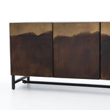 Featuring Stormy Media Console by Four Hands at Amethyst Home. Irons distressed ombre finish emits a feeling of movement that keeps the eye moving. The spacious interior of the Stormy Media Console brings plenty of space to media storage. Oxidation varies from piece to piece, due to organic nature of materials.
Materials: IronFinish: Oxidized
72" Size: 72"w x 18"d x 27"hWeight: . Amethyst Home provides interior design, new construction, custom furniture, and area rugs in the Des Moines metro area.