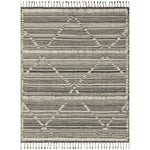 Featuring Iman Ivory/Charcoal Hand-Knotted Rug by Loloi at Amethyst Home. A new take on Moroccan style rugs, the Iman Collection is hand-knotted of 100% wool pile by skilled artisans in India. The surface features linear and braided details, creating tonal variations that make each piece unique. Plus, each design is finished with playful fringe.
Hand K.  Amethyst Home provides interior design, new home construction design consulting, vintage area rugs, and lighting in the Winter Garden metro area.