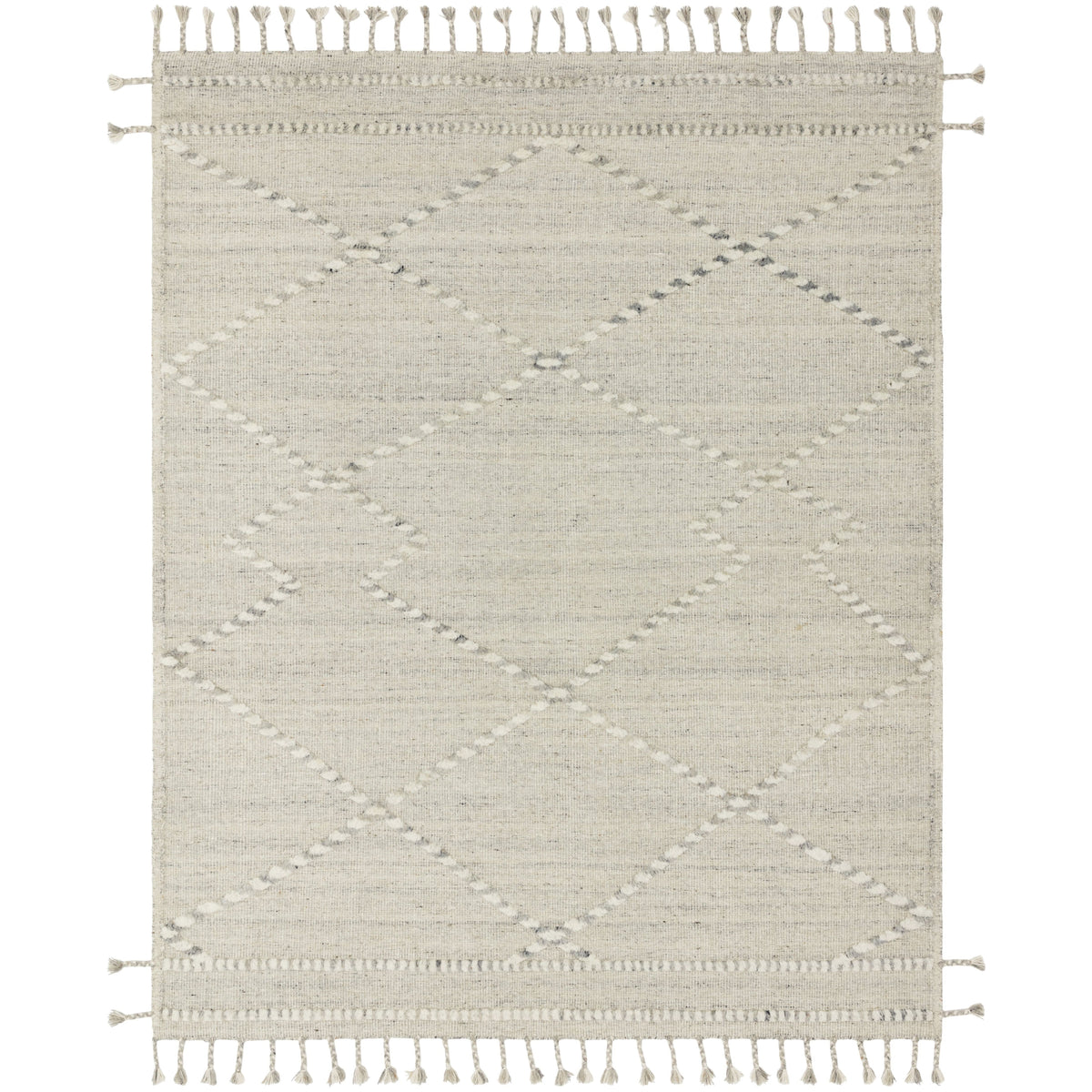 Iman Ivory / Light Grey Hand-Knotted Rug