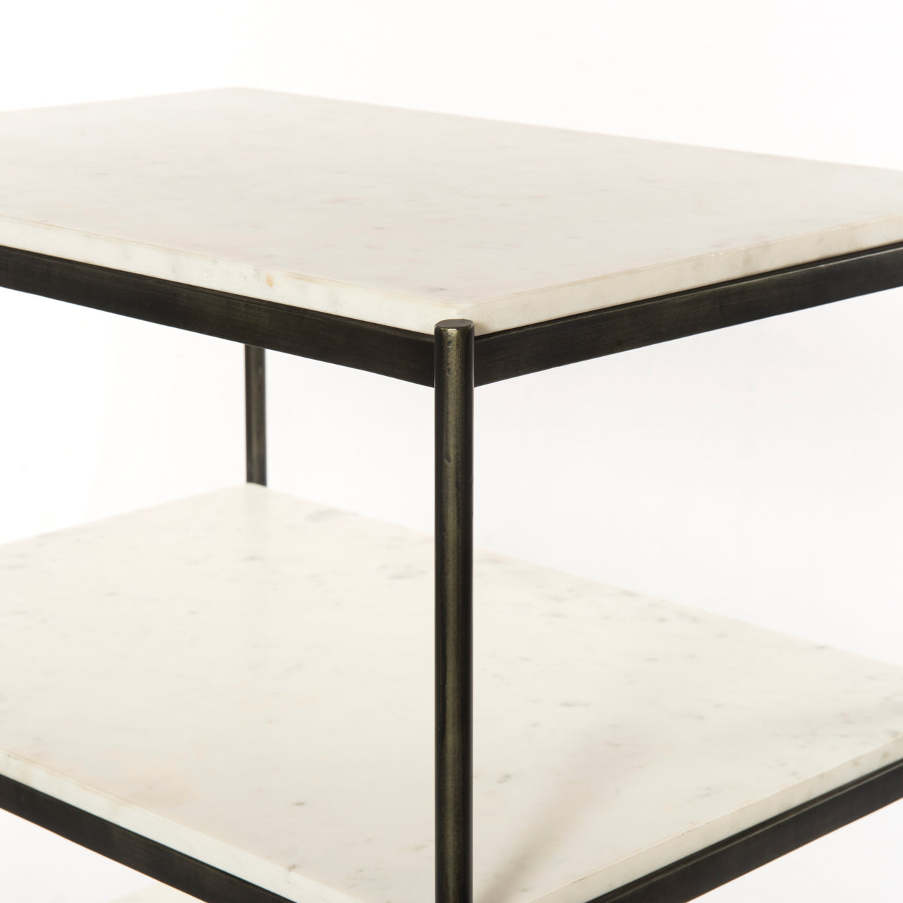 Featuring Tatum Nightstand - Hammered Gray by Four Hands at Amethyst Home. A luxe alternative to nightstands -- this Tatum marble nightstand is sophisticated, easy to style, and we love the proportions with a king sized bed.
Overall Dimensions: 25"W x 18"L x 26"H
Colors: Hammered Grey W/Clear Powder Coat, Polished White MarbleMaterials: Iron, Solid MarbleW.  Amethyst Home provides interior design, new home construction design consulting, vintage area rugs, and lighting in the Charlotte metro area.