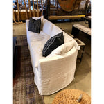 Featuring Havana Sofa Family by Cisco Brothers at Amethyst Home. This cozy Havana Sofa from Cisco Brothers is a wonderful addition to any room. The sofa features a gorgeous rounded frame with a slight taper to the front. This was instant swoon when we saw this at market. As shown slipcovered in Mariet White 100% linen fabric. 
Havana 72" Loveseat: 72".  Amethyst Home provides interior design, new home construction design consulting, vintage area rugs, and lighting in the Salt Lake City metro area.
