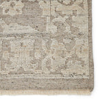 Featuring Sonnette Ayres Hand-Knotted Rug by Jaipur Living at Amethyst Home. The richly textured and elegantly designed Sonnette Ayres Area Rug combines an inviting, soft hand and eye-catching transitional style. The Ayres rug boasts a neutral palette of light taupe and gray that creates beautiful dimension among the brocade design. This hand-knotted wool.  Amethyst Home provides interior design, new home construction design consulting, vintage area rugs, and lighting in the Scottsdale metro area.