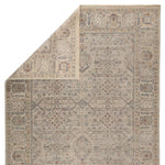 Featuring Tierzah Maison Hand-Knotted Rug by Jaipur Living at Amethyst Home. The vintage-inspired Tierzah Maison Area Rug features an antiqued wash and intricate traditional designs. The Maison wool rug boasts a Persian knot construction and neutral beige, taupe, and gray palette with rich hints of terracotta. This artisan-made rug features fringe trimmed det.  Amethyst Home provides interior design, new home construction design consulting, vintage area rugs, and lighting in the Boston metro area.