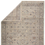 Featuring Tierzah Sahlest Hand-Knotted Rug by Jaipur Living at Amethyst Home. The vintage-inspired Tierzah Sahlest Area Rug features an antiqued wash and intricate traditional designs. The Sahlest wool rug boasts a Persian knot construction and tonal gray, beige, and charcoal palette that grounds any space. This artisan-made rug features fringe trimmed details.  Amethyst Home provides interior design, new home construction design consulting, vintage area rugs, and lighting in the Miami metro area.