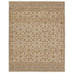 Featuring Cardamom Sarang Rug by Jaipur Living at Amethyst Home. The hand-tufted Cardamom Sarang boasts vivid jewel tones and uniquely distressed Turkish motifs, crafted to emulate traditional sun-faded, vintage designs. The Sarang rug showcases a floral trellis motif in a mix of warm and earthy hues including brown, gold, cream, beige, and hints of blue. I. Amethyst Home provides interior design, new home construction design consulting, vintage area rugs, and lighting in the San Diego metro area.