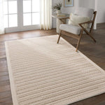 Featuring Continuum Theorem Rug by Jaipur Living at Amethyst Home. The Continuum collection brings the classic sisal look to outdoor spaces and high-traffic indoor areas. The soft Axiom design features an abstract, geometric pattern with cream high-low pile for added dimension. The polypropylene fibers are stain and water resistant for an easy-care accent piec. Amethyst Home provides interior design, new home construction design consulting, vintage area rugs, and lighting in the Dallas metro area.