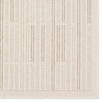Featuring Continuum Quantum Rug by Jaipur Living at Amethyst Home. The Continuum collection brings the classic sisal look to outdoor spaces and high-traffic indoor areas. The soft Axiom design features an abstract, geometric pattern with cream high-low pile for added dimension. The polypropylene fibers are stain and water resistant for an easy-care accent p. Amethyst Home provides interior design, new home construction design consulting, vintage area rugs, and lighting in the San Diego metro area.