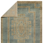 Featuring Cyprus Kyrenia Blue Hand-Knotted Rug by Jaipur Living at Amethyst Home. The hand-knotted Cyprus collection showcases a modern representation of vintage Kars designs with clean-lined geometric details and fresh colorways. The blue, sage, and cream Kyrenia design delights with an antique medallion pattern and a similarly styled border. Low pile and naturally stain res. Amethyst Home provides interior design, new construction, custom furniture, and area rugs in the Winter Garden metro area.