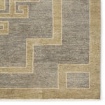 Featuring Cyprus Gray Kyrenia Hand-Knotted Rug by Jaipur Living at Amethyst Home. The hand-knotted Cyprus collection showcases a modern representation of vintage Kars designs with clean-lined geometric details and fresh colorways. The gray, sage, and cream Kyrenia design delights with an antique medallion pattern and a similarly styled border. Low pile and naturally stain resist. Amethyst Home provides interior design, new construction, custom furniture, and area rugs in the Scottsdale metro area.