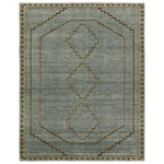 Featuring Cyprus Paphos Hand-Knotted Rug by Jaipur Living at Amethyst Home. The hand-knotted Cyprus collection showcases a modern representation of vintage Kars designs with clean-lined geometric details and fresh colorways. The blue, gray and sage green Paphos design delights with a minimalistic medallion pattern and a similarly styled border. Low pile and naturally stain resis. Amethyst Home provides interior design, new construction, custom furniture, and area rugs in the Des Moines metro area.