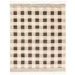 Featuring Desouk Berkshire Hand-Knotted Rug by Jaipur Living at Amethyst Home. The Desouk Berkshire melds modern allure with the global vibes of Morocco. The Berkshire hand-knotted rug showcases a geometric grid pattern with contrasting brown, cream, and tan tones. This handcrafted rug boasts plush, cut wool pile that pairs beautifully with braided tas. Amethyst Home provides interior design, new home construction design consulting, vintage area rugs, and lighting in the Salt Lake City metro area.