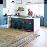 Featuring Eden Anemone Hand-Knotted Rug by Jaipur Living at Amethyst Home. The Eden Anemone pairs fresh, vibrant colors with provincial Persian motifs for the perfect blend of new and time-honored. This hand-knotted wool rug features a hand-sheared quality that lends the design a perfectly vintage and a lovingly worn look. The vibrant tones of the Anemone. Amethyst Home provides interior design, new home construction design consulting, vintage area rugs, and lighting in the Los Angeles metro area.