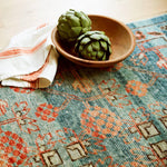 Featuring Eden Anemone Hand-Knotted Rug by Jaipur Living at Amethyst Home. The Eden Anemone pairs fresh, vibrant colors with provincial Persian motifs for the perfect blend of new and time-honored. This hand-knotted wool rug features a hand-sheared quality that lends the design a perfectly vintage and a lovingly worn look. The vibrant tones of the Anem. Amethyst Home provides interior design, new home construction design consulting, vintage area rugs, and lighting in the Salt Lake City metro area.