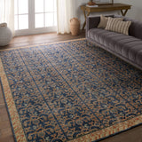 Featuring Eden Navy Merriman Hand-Knotted Rug by Jaipur Living at Amethyst Home. The Eden collection pairs fresh, vibrant colors with provincial Persian motifs for the perfect blend of new and time-honored. This hand-knotted wool rug features a hand-sheared quality that lends the design a perfectly vintage and a lovingly worn look. The earthy tones of the Merriman rug provide an in. Amethyst Home provides interior design, new construction, custom furniture, and area rugs in the Seattle metro area.