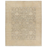 Featuring Eloquent Beige Verity Hand-Knotted Rug by Jaipur Living at Amethyst Home. The Eloquent collection emanates traditional elegance, lending a soft and serene look to transitional homes. The Verity area rug features a faded Oushak design in muted beige, light gray, and tan tones. This hand-knotted wool and viscose rug grounds living spaces with a classic, earthy look. Craft. Amethyst Home provides interior design, new construction, custom furniture, and area rugs in the Charlotte metro area.