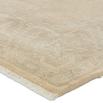 Featuring Eloquent Cream Verity Hand-Knotted Rug by Jaipur Living at Amethyst Home. The Eloquent collection emanates traditional elegance, lending a soft and serene look to transitional homes. The Verity area rug features a faded Oushak design cream, gray, and light sage tones. This hand-knotted wool and viscose rug grounds living spaces with a classic, earthy look. Crafted of . Amethyst Home provides interior design, new construction, custom furniture, and area rugs in the Kansas City metro area.
