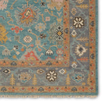 Featuring Everly Aloft Hand-Knotted Rug by Jaipur Living at Amethyst Home. The updated traditional Everly collection features Oushak-inspired designs in whimsical color palettes. The Aloft design features a lively colorway of blue, pink, yellow, navy, cream, peach, and taupe. This hand-knotted wool rug anchors living spaces with a fresh take on vintage style. The low, easy-care pile. Amethyst Home provides interior design, new construction, custom furniture, and area rugs in the Austin metro area.