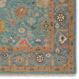 Featuring Everly Aloft Hand-Knotted Rug by Jaipur Living at Amethyst Home. The updated traditional Everly collection features Oushak-inspired designs in whimsical color palettes. The Aloft design features a lively colorway of blue, pink, yellow, navy, cream, peach, and taupe. This hand-knotted wool rug anchors living spaces with a fresh take on vintage style. The low, easy-care pile. Amethyst Home provides interior design, new construction, custom furniture, and area rugs in the Austin metro area.