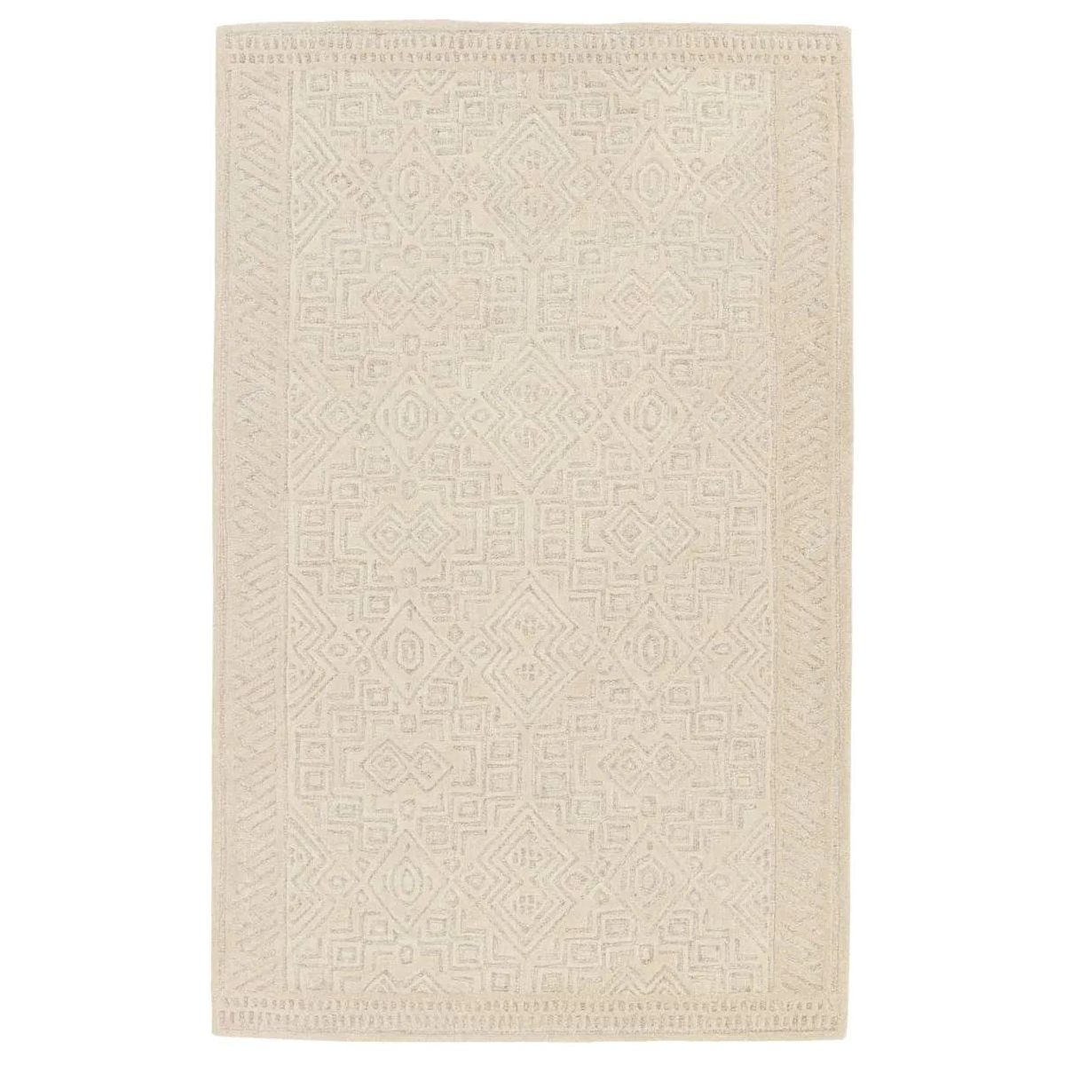 Featuring Farryn Ecco Rug by Jaipur Living at Amethyst Home. The Farryn Eccos boasts masterfully hand-tufted designs with stunning detail and versatile colorways. The Silva rug features a tribal-inspired, intricate geometric design in warm hues of tan and light gray. This transitional design is crafted of durable wool and complements a variety of styles, f. Amethyst Home provides interior design, new home construction design consulting, vintage area rugs, and lighting in the Des Moines metro area.