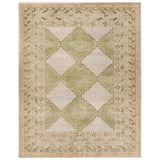 Featuring Gallant Enfield Hand-Knotted Rug by Jaipur Living at Amethyst Home. The updated traditional Gallant Enfield is an assortment of beautifully colored hand-knotted designs. The Enfield area rug showcases a vintage-inspired bordered medallion design in on-trend green, cream, light blue, and tan tones, stunningly distressed for texture and antiquity. C. Amethyst Home provides interior design, new home construction design consulting, vintage area rugs, and lighting in the Charlotte metro area.