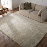 Featuring Indira Merida Hand-Knotted Rug by Jaipur Living at Amethyst Home. Rich in detail and plush underfoot, the Indira Merida is made up of neutral-toned modern Moroccan styles. The Merida area rug features a slight sheen and luxurious hand-knotted construction of natural wool and viscose. A distressed trellis design provides geometric interest in an i. Amethyst Home provides interior design, new home construction design consulting, vintage area rugs, and lighting in the Alpharetta metro area.