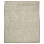 Featuring Indira Merida Hand-Knotted Rug by Jaipur Living at Amethyst Home. Rich in detail and plush underfoot, the Indira Merida is made up of neutral-toned modern Moroccan styles. The Merida area rug features a slight sheen and luxurious hand-knotted construction of natural wool and viscose. A distressed trellis design provides geometric interest in an ivory. Amethyst Home provides interior design, new home construction design consulting, vintage area rugs, and lighting in the Boston metro area.