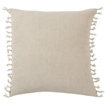 Featuring Jemina Feather Gray Pillow by Jaipur Living at Amethyst Home. The Jemina Feather Gray Pillow boasts an assortment of relaxed linen designs with rustic-style knotted tassels lining the sides. The comfortable Majere throw pillow delights with an on-trend gray hue and subtle bohemian vibe that perfectly accents sofas, chairs, and beds alike. This casual yet sophisticated pillow thri. Amethyst Home provides interior design services, furniture, rugs, and lighting in the KansasCity metro area.