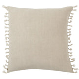 Featuring Jemina Feather Gray Pillow by Jaipur Living at Amethyst Home. The Jemina Feather Gray Pillow boasts an assortment of relaxed linen designs with rustic-style knotted tassels lining the sides. The comfortable Majere throw pillow delights with an on-trend gray hue and subtle bohemian vibe that perfectly accents sofas, chairs, and beds alike. This casual yet sophisticated pillow thri. Amethyst Home provides interior design services, furniture, rugs, and lighting in the KansasCity metro area.