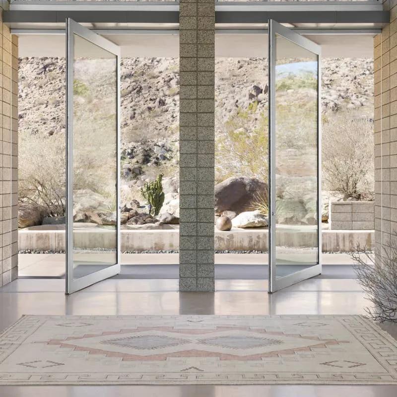 Featuring Jinsen Azzurro Rug by Jaipur Living at Amethyst Home. The hand-knotted Jinsen collection features a fresh incarnation of the vintage Turkish textile look. Classic in pattern and modern in color, the Alamo rug boasts a beautiful palette of cream, beige, gold, and brown, featuring distinct dye-lot details and subtle fringe. This artisan-crafted med. Amethyst Home provides interior design, new home construction design consulting, vintage area rugs, and lighting in the Alpharetta metro area.