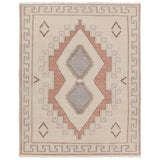 Featuring Jinsen Azzurro Rug by Jaipur Living at Amethyst Home. The hand-knotted Jinsen collection features a fresh incarnation of the vintage Turkish textile look. Classic in pattern and modern in color, the Alamo rug boasts a beautiful palette of cream, beige, gold, and brown, featuring distinct dye-lot details and subtle fringe. This artisan-crafted med. Amethyst Home provides interior design, new home construction design consulting, vintage area rugs, and lighting in the Des Moines metro area.