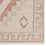 Featuring Jinsen Azzurro Rug by Jaipur Living at Amethyst Home. The hand-knotted Jinsen collection features a fresh incarnation of the vintage Turkish textile look. Classic in pattern and modern in color, the Alamo rug boasts a beautiful palette of cream, beige, gold, and brown, featuring distinct dye-lot details and subtle fringe. This artisan-crafted me. Amethyst Home provides interior design, new home construction design consulting, vintage area rugs, and lighting in the Los Angeles metro area.