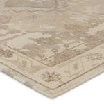Featuring Kai Pathos Hand-Knotted Rug by Jaipur Living at Amethyst Home. The artisan-made Kai Pathos Rug effortlessly blends the contemporary influence of color with traditionally timeless looks. Exceptionally made and artfully designed, the hand-knotted Pathos area rug infuses homes with vintage allure and an on-trend colorway. Abrashed taupe, cream, gray, and tan tones add a chic femme look . Amethyst Home provides interior design services, furniture, rugs, and lighting in the Malibu metro area.