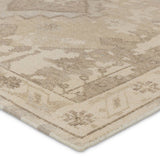 Featuring Kai Pathos Hand-Knotted Rug by Jaipur Living at Amethyst Home. The artisan-made Kai Pathos Rug effortlessly blends the contemporary influence of color with traditionally timeless looks. Exceptionally made and artfully designed, the hand-knotted Pathos area rug infuses homes with vintage allure and an on-trend colorway. Abrashed taupe, cream, gray, and tan tones add a chic femme look . Amethyst Home provides interior design services, furniture, rugs, and lighting in the Malibu metro area.