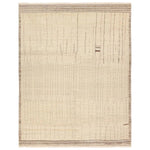 Featuring Kazben Atalaya Hand-Knotted Rug by Jaipur Living at Amethyst Home. Full of texture, the handknotted Kazben Atalaya stuns with modern Moroccan patterns in natural hues. The Atalaya design delights with a gray and brown abstract-linear pattern on a cream base. A dotted border adds the finishing touches to this elevated accent piece. Low, ribbed pile. Amethyst Home provides interior design, new home construction design consulting, vintage area rugs, and lighting in the San Diego metro area.