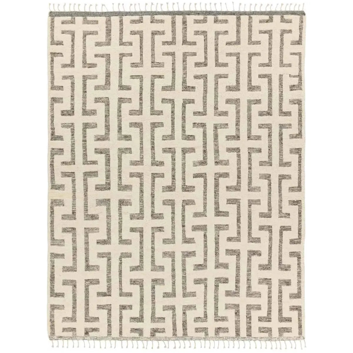 Featuring Keoka Semra Rug by Jaipur Living at Amethyst Home. The Keoka Semra Rug boasts a fresh take on classic Afghani hand-knotted textiles. In rich, grounding tones of gray and ivory, the stylish contrast of the rug anchors room with bold yet neutral appeal. The texture-rich wool pile features a ribbed construction that lends unique linear details to the grounding solid design. Braided fri. Amethyst Home provides interior design services, furniture, rugs, and lighting in the Seattle metro area.