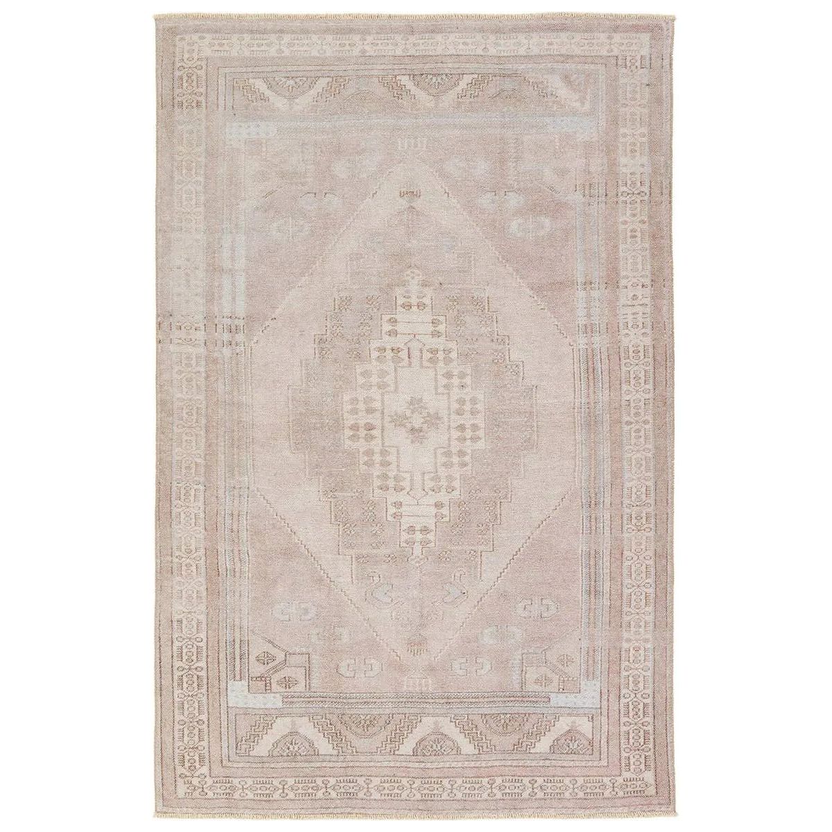 Featuring Lumal Orame Rug by Jaipur Living at Amethyst Home. Distressed, vintage designs offer an elevated tone for the Lumal Collection. The Orame rug features a Southwestern-inspired medallion, geometric border, and intricate detailing in tones of mauve, light blue, brown, and cream. This machine washable rug is stain resistant and easy to clean, perfect for . Amethyst Home provides interior design, new home construction design consulting, vintage area rugs, and lighting in the Miami metro area.
