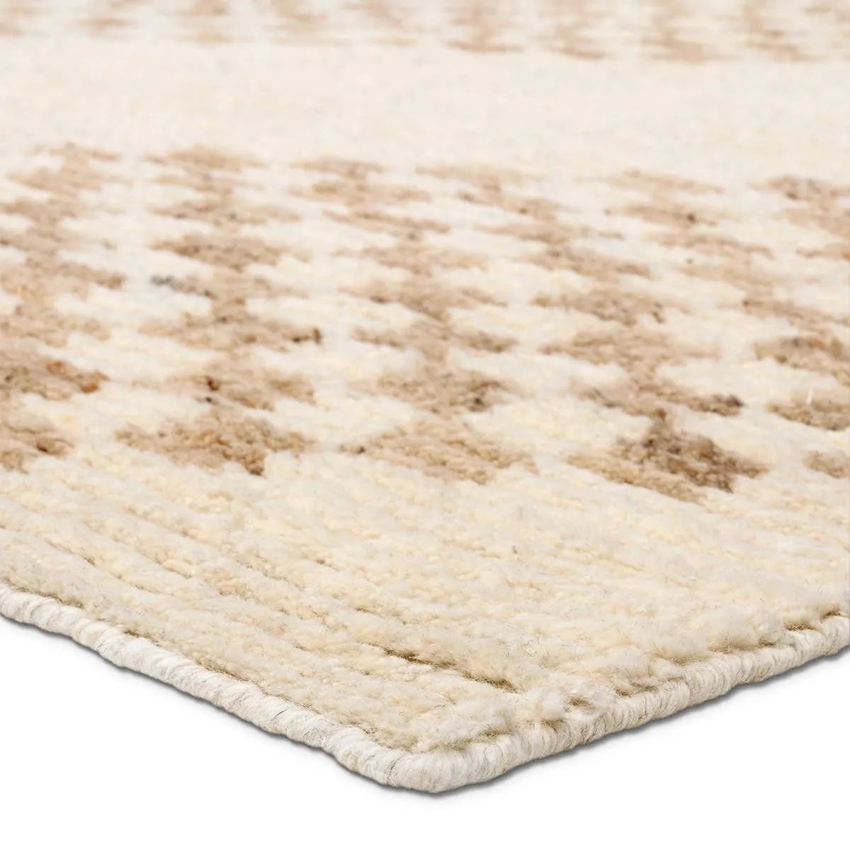 Featuring Merzouga Sarenthia Hand-Knotted Rug by Jaipur Living at Amethyst Home. A stunning array of globally inspired designs in neutral tones define the handknotted Merzouga by Heja Home Sarenthia. The Moroccan-inspired Sarenthia design showcases several checkered diamonds in cream and taupe tones. The 100% wool pile is soft underfoot and inherently sta. Amethyst Home provides interior design, new home construction design consulting, vintage area rugs, and lighting in the Kansas City metro area.