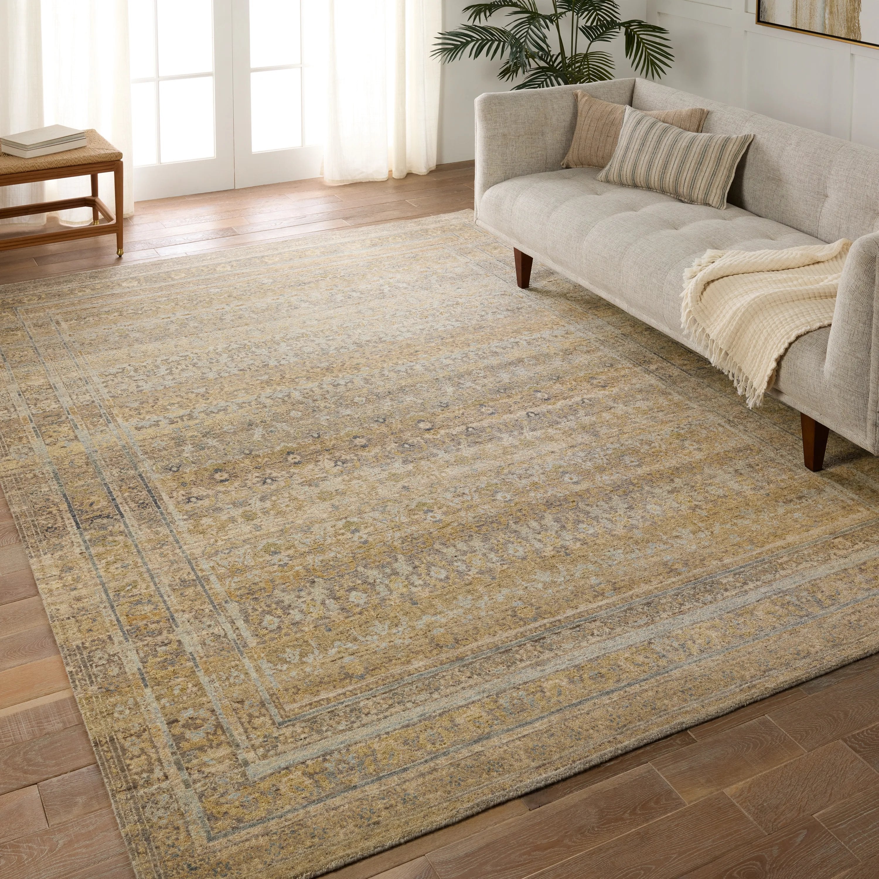 Featuring Mihret Ardith Rug by Jaipur Living at Amethyst Home. The handknotted Mihret collection gathers inspiration from traditional patterns that offer elegance and a refined, modern colorway. Expertly handcrafted in India with 64 knots per square inch for unparalleled quality, the Ardith design features traditional floral and scrolling details and a th. Amethyst Home provides interior design, new home construction design consulting, vintage area rugs, and lighting in the Kansas City metro area.