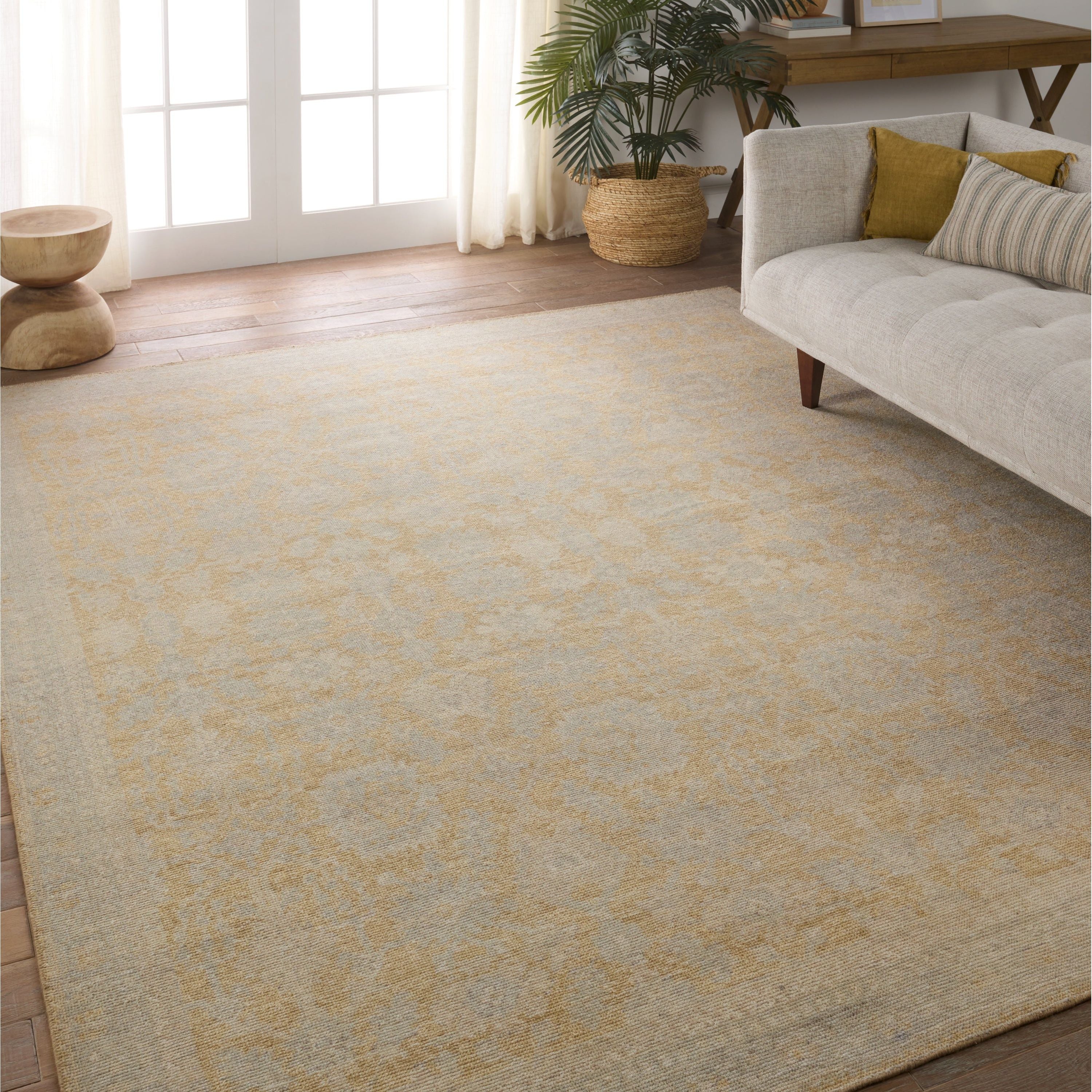 Featuring Onessa Antony Hand-Knotted Rug by Jaipur Living at Amethyst Home. The Onessa collection marries traditional motifs with soft, subdued colorways for the perfect blend of fresh and time-honored style. These hand-knotted wool rugs feature a hand-sheared quality that lends the design a coveted vintage impression. The Antony rug features a distressed, floral pattern in hues of . Amethyst Home provides interior design, new construction, custom furniture, and area rugs in the Austin metro area.
