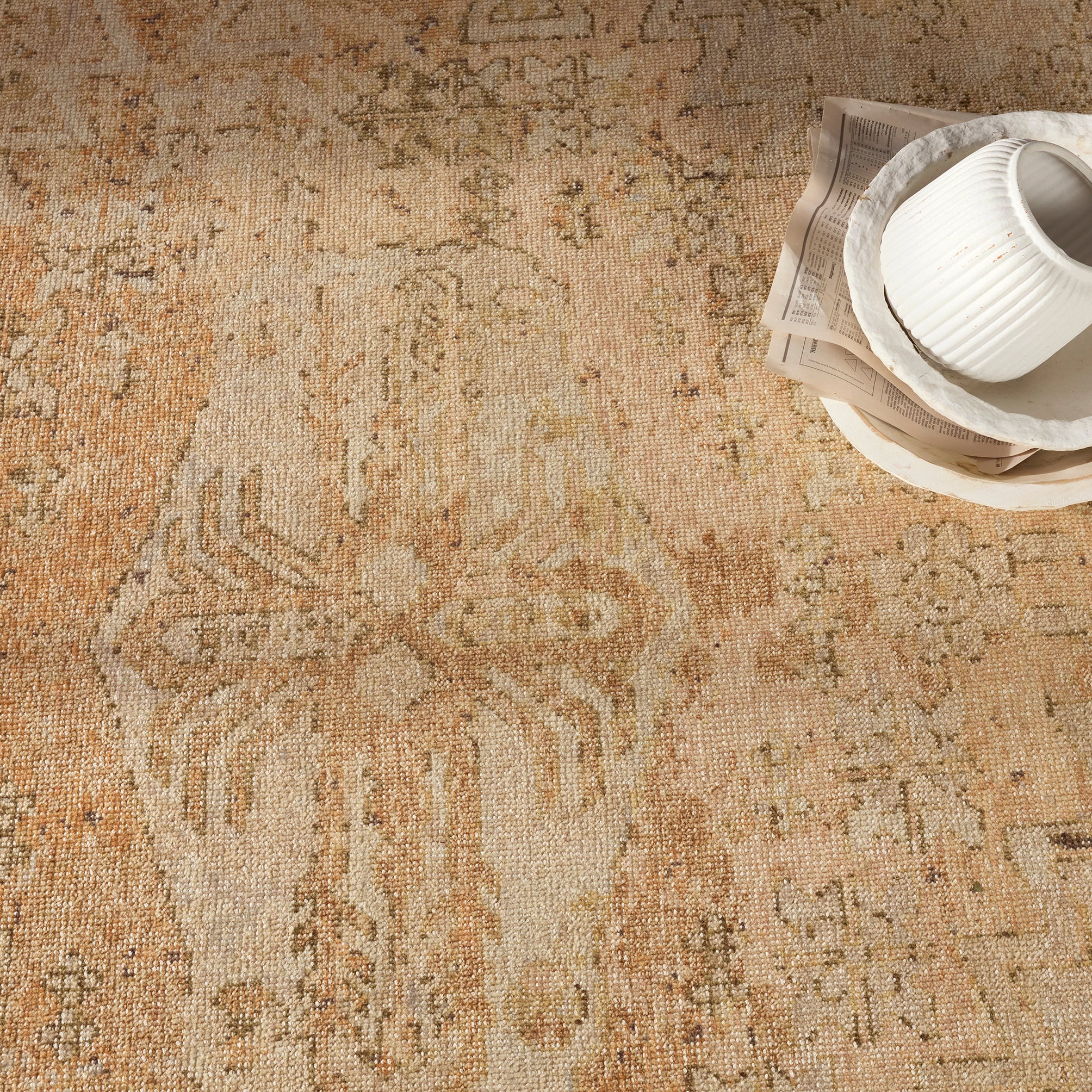 Featuring Onessa Elinor Hand-Knotted Rug by Jaipur Living at Amethyst Home. The Onessa collection marries traditional motifs with soft, subdued colorways for the perfect blend of fresh and time-honored style. These hand-knotted wool rugs feature a hand-sheared quality that lends the design a coveted vintage impression. The Elinor rug features a heavily distressed, medallion pattern . Amethyst Home provides interior design, new construction, custom furniture, and area rugs in the Boston metro area.